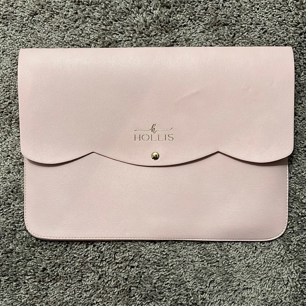 H Hollis Light Pink Laptop Sleeve - 11x14